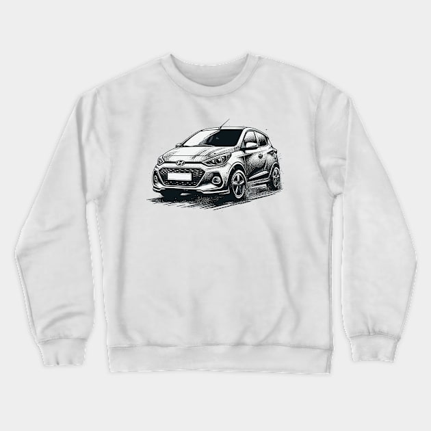 Hyundai i10 Crewneck Sweatshirt by Vehicles-Art